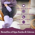 thumbnail image 3 of Set de calcetines y guantes humectantes Purple Fuzzy para mujer, 3 of 6