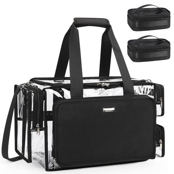 Kit profesional de bolsas cosméticas Relavel Clear con 2 bolsas