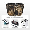 thumbnail image 5 of Kdxio Ancient Skull Cave Landscape Crossbody Double Layer Waist Bag Belt Bag for Unisex Fanny Pack Fashion Waist Packs for Hiking Running Shopping Traveling, 5 of 9