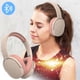 thumbnail image 1 of Auriculares inalámbricos Bluetooth rosados, auriculares estéreo plegables para oficina en casa, teléfonos celulares y más, 1 of 2