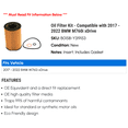 thumbnail image 2 of Oil Filter Kit - Compatible with 2017 - 2022 BMW M760i xDrive 2018 2019 2020 2021, 2 of 2
