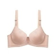 thumbnail image 2 of Loopsun Plus Size Womens Bra, Daily Bra for Women, Women's Solid Seamless Thin Underwear Daily Bra with Rims Beige,XXL, 2 of 4