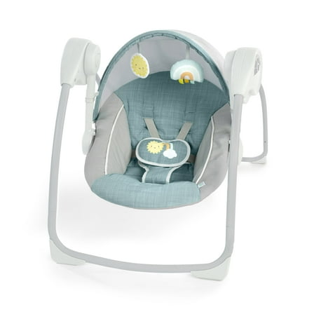 Ingenuity Portable Baby Swing with Canopy, Sun Valley, Unisex, Ages 0-9 Months