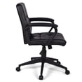 thumbnail image 4 of Simpli Home Chaise de Bureau Pivotante Réglable en Similicuir, Noire, 4 of 8