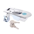 thumbnail image 1 of Terraxo Compression Latch Push Button Lock Flush Mount Keyed Trigger Zinc Alloy Heavy Duty Spring Loaded Anti Duplication Keyed Replacement Suitable for RV Camper Trailer Access Silver, 1 of 8