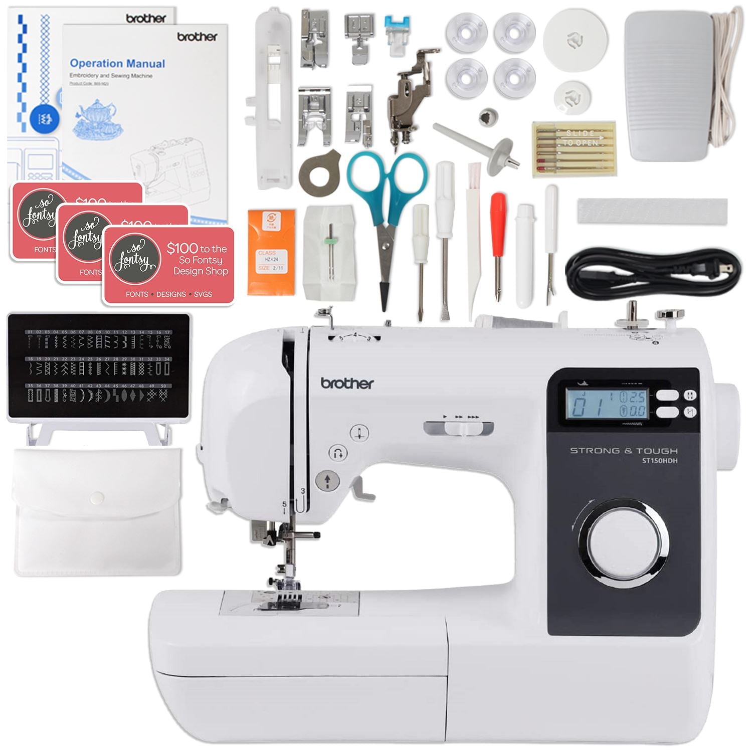 Brother ST150HDH Strong & Tough Sewing Machine Bundle