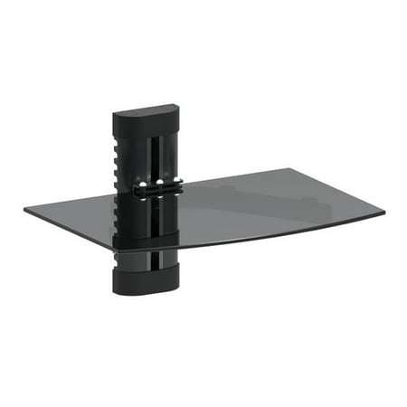 Preston Glass Shelf - GForce GForce DVD Player Shelf Wall Mount with Tempered Glass and Aluminum (1137)