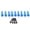 Blue, variant on YAHHU 12-24V Green LED Dual USB Charger Voltmeter Cigarette Lighter Power Outlet 4 Hole Panel Switch for Car RV Marine ATV 7.7 inches / 19.5 cm Length