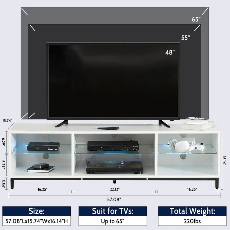 Hommpa LED TV Stand for 65