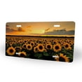 thumbnail image 2 of Yehwow Sunflowers and Sunsets Metal Car Plate Decorative Aluminum License Plate Tag Sign, 2 of 5