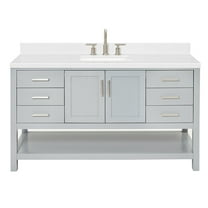 Ariel S060scqrvo Magnolia 60" Free Standing Single Basin Vanity Set - Grey