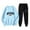 Blue, variant on TJAZFJPA Sexy White Outfit for Women Women Two Piece English Print Long Sleeved Sweatshirt Club Outfits Denim Two Piece Outfits for Women