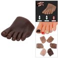 thumbnail image 4 of HILABEE Soft Silicone Nail Practice Foot Model Movable Manicure Mannequin Fake Toes Equipment for Beginners Artists Beginners Training Left F, 4 of 9
