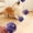 Purple, variant on Pet Hollow Bell Ball TPR Elastic Ball Puppy Teething Interactive Toy Bite-Tough Sound Ball Pet Throwing Training Ball (9cm Orange/Yellow/Purple)