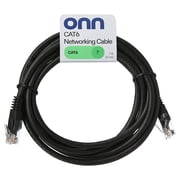 onn 7 CAT6 Networking Cable, Black