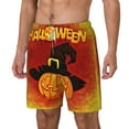 thumbnail image 2 of Gaeub Halloween Pumpkin Mens Swim Trunks Stretch Beach Shorts Quick Dry for Men Swim Shorts Swimwear with Pockets- XX-Large, 2 of 9