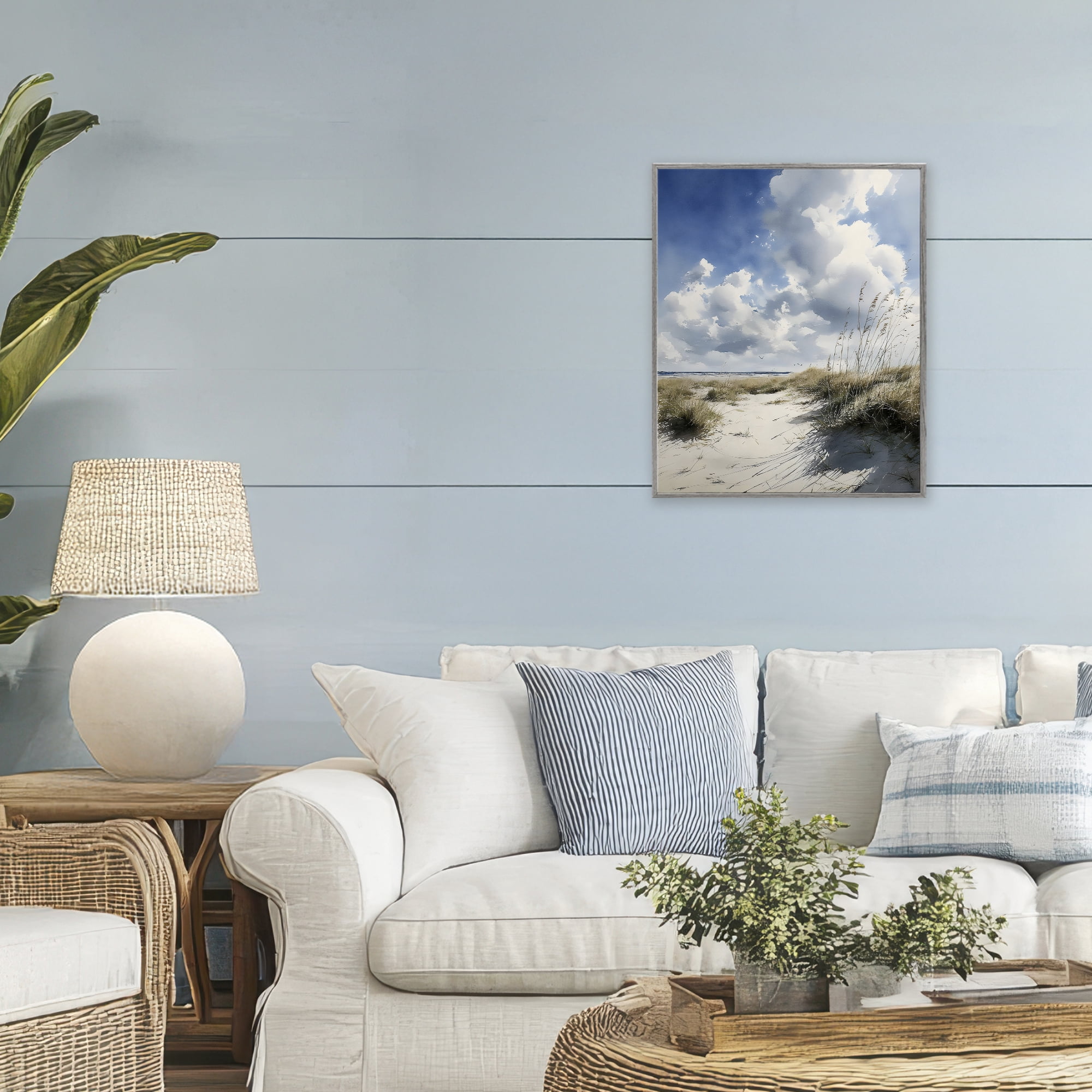 Stupell Industries Dunes In The Sunshine Gray Framed Giclee Art, design by Franklyn Gregory