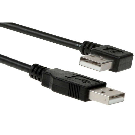 10ft USB 2.0 A Male to Male 90 degree Angle Cable