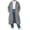 .Gray, variant on Agkizg Girls Double Zip Mid Length Coat Hooded Winter Overcoat with Pockets Solid Color Warm Casual Outerwear