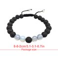 thumbnail image 2 of Bracelets Assortis Mode Réglable Noir Mat Roches Diffuseur Bracelet Perles de Prière Femmes Accessoires Cadeaux pour les Hommes Opal, 2 of 6