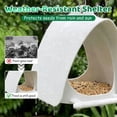 thumbnail image 4 of Camnix Platform Bird Feeder for Outdoors Hanging with Weatherproof Dome, Squirrel-Resistant Metal Tray, 2 Lbs Seed Capacity, 180° Multi-Bird Feeding, White, 4 of 7