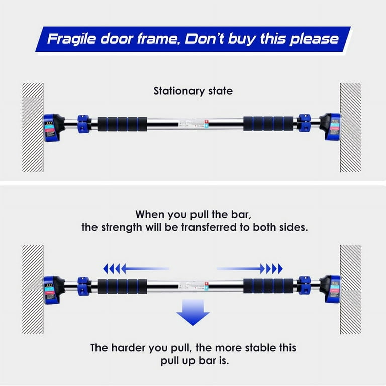 Doeplex Pull Up Bar A with Locking Mechanism Door Exercise Bar