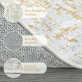 thumbnail image 6 of Garvee 9'x12' Modern Abstract Area Rug Large Washable Rugs Colorful Anti-Slip Low Pile Rug Soft Accent Rug for Living Room Bedroom, Gray Yellow, 6 of 6