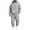 06#Light Gray, variant on Mens Thermal Fleece Hoodie Sweatsuit Set, Relaxed Long Sleeve Hood Pullover & Side Pocket Pants, Gym Walking Matching Outfit Red M