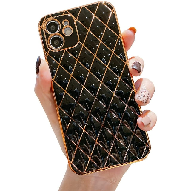 Compatible with iPhone Case,Shockproof Slim Glitter Pretty Full Protection Bumper Soft Silicone Girls Women Cover Case for iPhone 11Pro(Black)