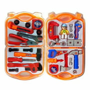 KABOER 1 Set Boys Kids Role Play Builder Toy Tool Set In Hard Carry Case Popular Random Color
