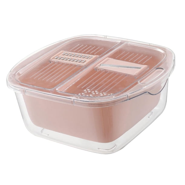Juego de coladores con tapa Herramienta de cocina Rallador de Rosado