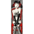 thumbnail image 2 of MIROTA 7x14 Gold Ornate Wood Framed with Double Matting Museum Art Print Titled - Brune aux couettes, 2 of 4