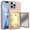 Rosegold, variant on iPhone 13 Pro Max Case with Tempered Glass Screen Protector, Dteck Wallet Case Credit Card Holder & Hidden Mirror, Heavy Duty Shockproof Protective Case for iPhone 13 Pro Max, Blue