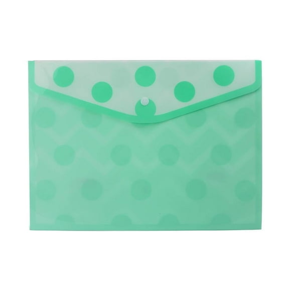 Folder Prichos de Polipropileno con Botón Verde 2 Piezas