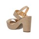 thumbnail image 4 of Zapatilla Mujer Casual Formal Textil Beige Tacón Ancho beige 23 Incógnita 088D2Z, 4 of 7
