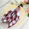 thumbnail image 2 of BalsaCircle 20 Pieces 15" x 15" Burgundy White Gingham Checkered Polyester Napkins, 2 of 5