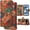 Bohemian, variant on for Google Pixel 8Pro Cork Wood Phone Case Retro Colorful Floral Folio Flip Magneitc Cover, Inner Layer Suede Leather, with ID Credit Card Holder Cash Slot, Kickstand Support