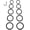 Black, variant on 10PCS 18G Surgical Steel Hinged Clicker Segment Nose Rings Hoops Septum Lip Ring Hoop Cartilage Tragus Helix Sleeper Earrings Piercing Jewelry for Women Men 6mm 7mm 8mm 9mm 10mm
