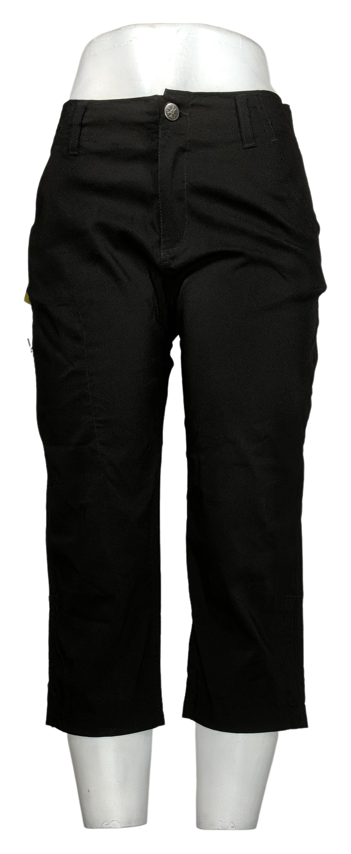 Khombu Women's Pants Sz S Stretch Capri w/Pockets Black