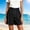 Black, variant on JUSLIO Shorts Women,Lightweight Casual High Waist 5" Mid-Length Shorts,Summer ,Black,Size L