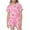 Z07-Pink, variant on Girls Silk Satin Pajamas Size 10-12 Short Sleeve Pink Puff Cute Print Tops and Bottoms 2 Pieces Set Button Down Outfits Toddler Kids Pjs Pink 6-7 Years