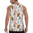 thumbnail image 3 of Xecao Hand Drawn Animals Men's Tank Top Workout Quick Dry Sleeveless Gym Jogging Muscle Shirts Summer Swim Beach Tops, 3 of 9
