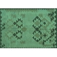 thumbnail image 1 of Ahgly Company Indoor Rectangle Southwestern Turquoise Blue Country Area Rugs, 2' x 4', 1 of 4