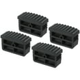 thumbnail image 1 of Cubiertas de patas de escalera de extensión de goma antideslizante para protección de escaleras, negro, paquete de 4, 1 of 5
