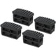 thumbnail image 1 of Cubiertas de patas de escalera de extensión de goma antideslizante para protección de escaleras, negro, paquete de 4, 1 of 5