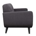 thumbnail image 3 of Pemberly Row Contemporary 3 Piece Sofa Set in Charcoal Finish, 3 of 19