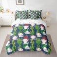 thumbnail image 2 of Homewish Cute Cartoon Axolotl 7pcs Bedding Comforter Set,Watercolor Ocean Coral Queen Bedding Sets,Hreen Deepblue Pink Queen Sheet Sets For Girls Kids,Microfiber Bedroom Decor Reversible, 2 of 8