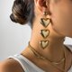 thumbnail image 2 of Pendientes con forma de corazón en capas – Pendientes con colgante en forma de corazón chapados en oro, regalos de joyería para mujeres y niñas, 2 of 5
