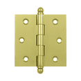 thumbnail image 2 of Deltana CH2525U3 2-1/2" x 2-1/2" Hinge, w/ Ball Tips in Polished Brass, 2 of 2