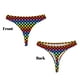 thumbnail image 3 of Fotbe Rainbow Chequerboard Tanga Sin Costuras para Mujer con Estampado – Panties Invisibles, Transpirables y Cómodos para Uso Diario-3X-Large, 3 of 6
